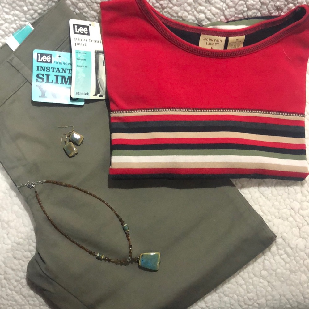 Mountain‎ Lake II Striped Tee Shirt